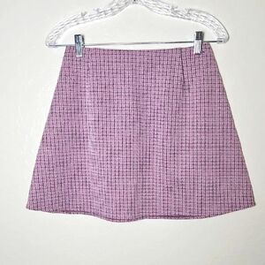 Pink Houndstooth Women's Skirt